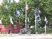 City Flag Circle with all flags and memorials